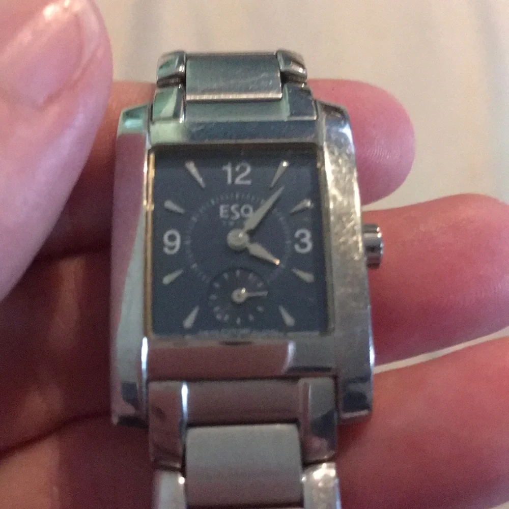 Movado Silver-Tone Women's Bracelet Watch with Black Dial